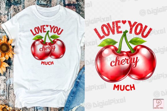 Cherry Coquette Bow Valentine: Sweet & Playful Design Asset