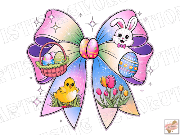 Coquette Easter Bow PNG: A Charming Design Asset