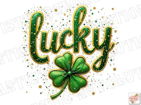 Glitter Lucky St Patrick's Day Png: Festive Design Assets