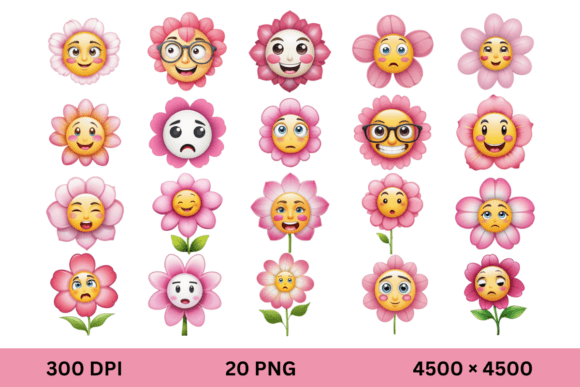 Pink Flower Clipart Emoji PNG: Your Toolkit for Digital Nature