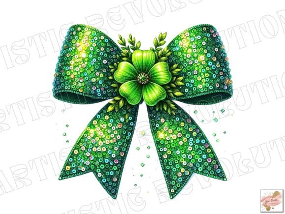 Sparkle and Style: Using Glitter Coquette St Patrick's Day PNG
