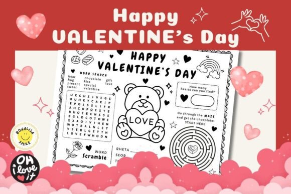 Valentine Coloring Pages Worksheet Game: A Playful Asset for February